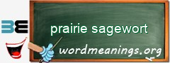 WordMeaning blackboard for prairie sagewort